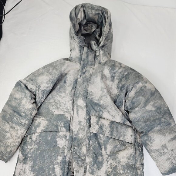 Lululemon Men's Green Tan Lab Down-Fill Jacquard Camouflage Parka Jacket Size M - Picture 2 of 7